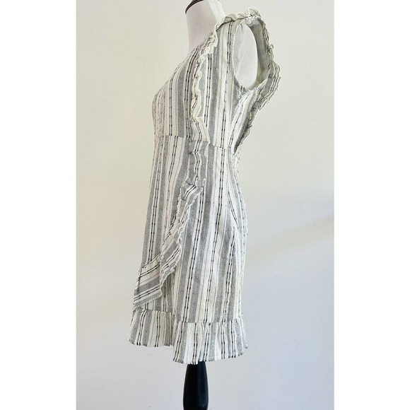 Line and Dot | Womens White One Shoulder Fit & Flare Edna Mini Dress Size Medium - Picture 6 of 13